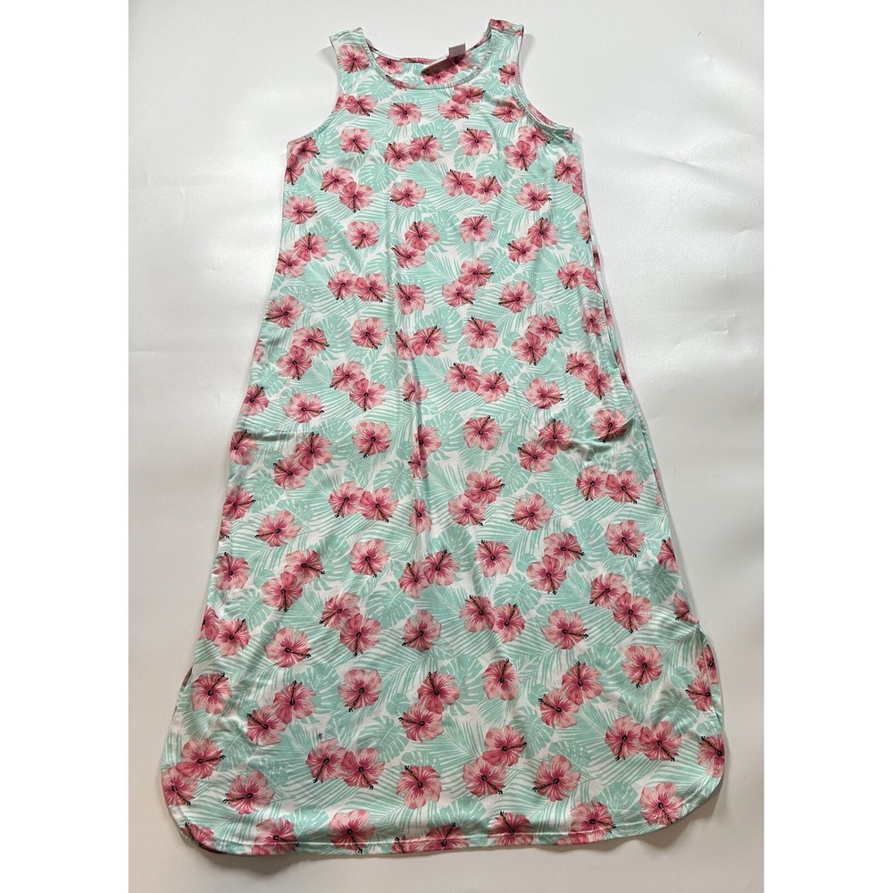 Tommy Bahama Sleep Dress Women's Small Tank Nightgown Sleepwear Hibiscus Floral